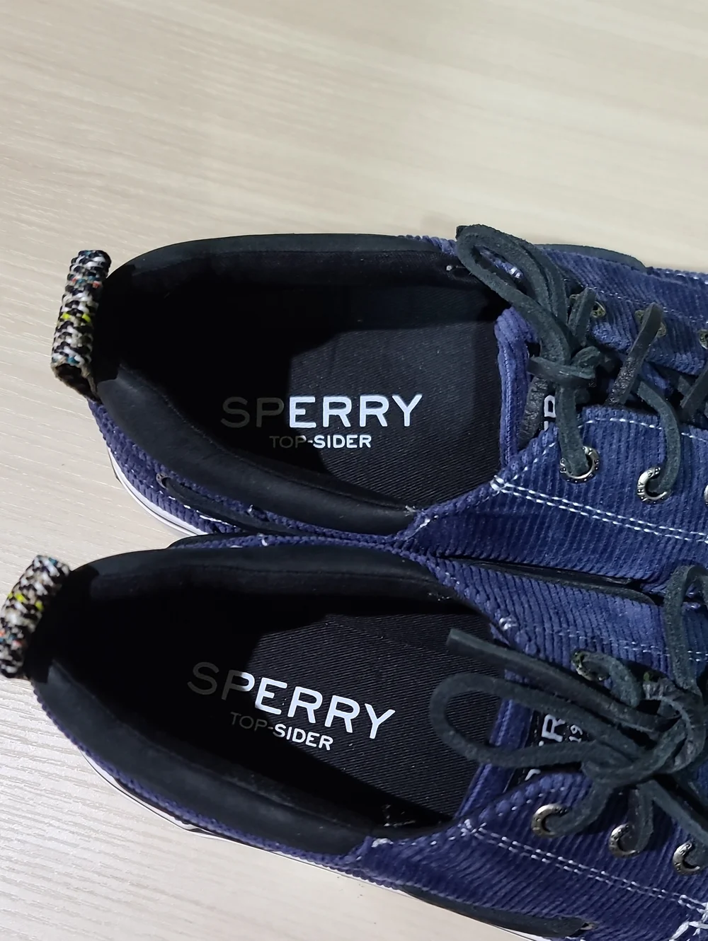 Sperry Bahama 3-eye Boat Shoes / Navy Ribbed US Men's 8.5 New